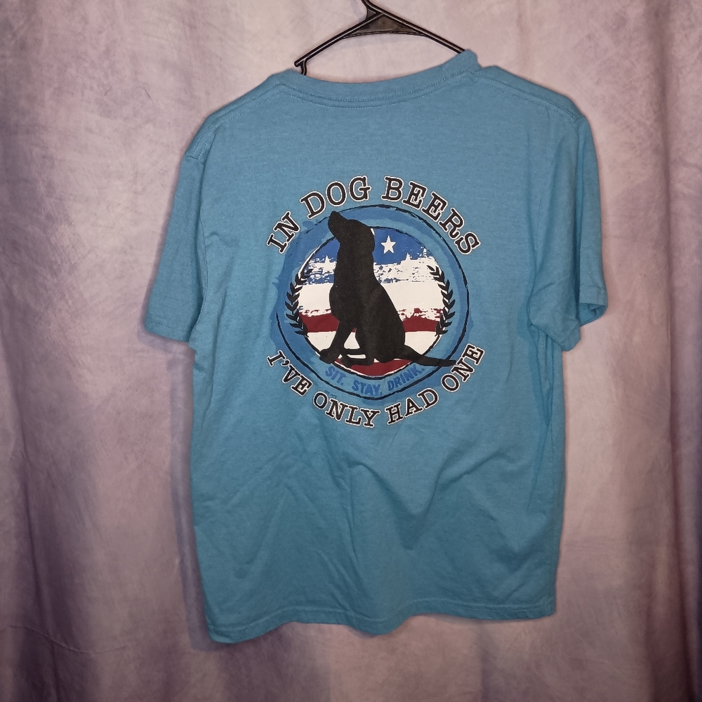 Cape May NJ Blue Dog‎ Drinking Grapic Tee
